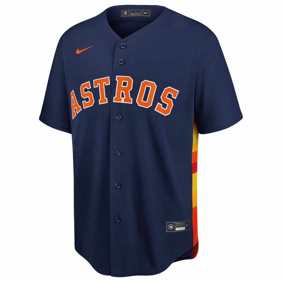 Yordan Alvarez #44 Houston Astros Nike MLB Jersey Navy view 2
