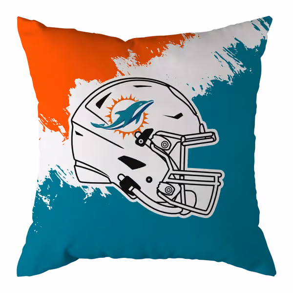 Miami Dolphins Brush NFL Cushion view 2