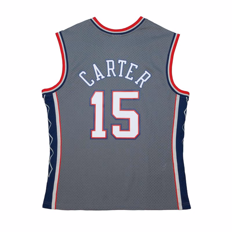Vince Carter #15 New Jersey Nets 2004-05 Mitchell & Ness Alternate Swingman NBA Jersey Grey view 2