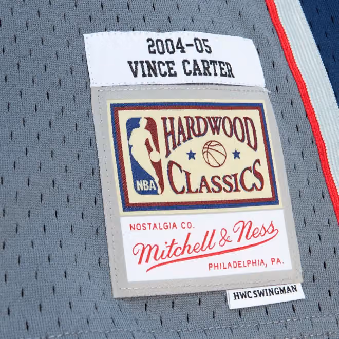Vince Carter #15 New Jersey Nets 2004-05 Mitchell & Ness Alternate Swingman NBA Jersey Grey view 3