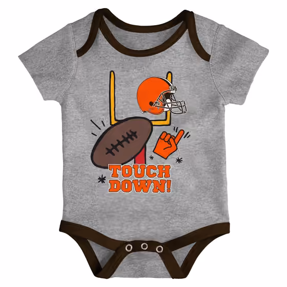 Cleveland Browns Champ NFL Infant Bodysuit Set (3-Piece) view 2