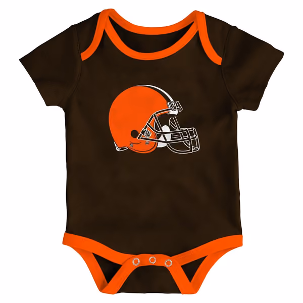 Cleveland Browns Champ NFL Infant Bodysuit Set (3-Piece) view 3