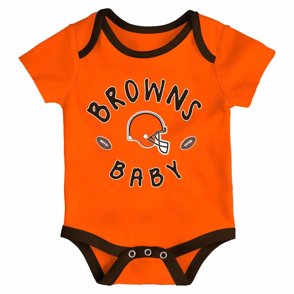 Cleveland Browns Champ NFL Infant Bodysuit Set (3-Piece) view 4