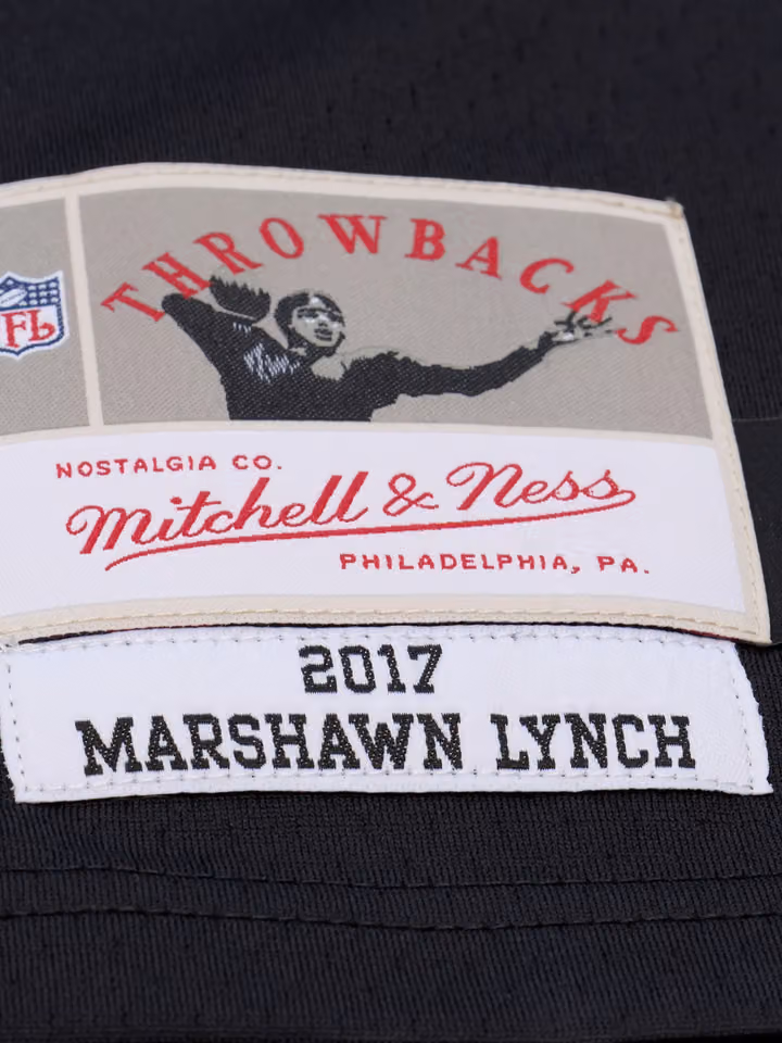 Marshawn Lynch #24 Oakland Raiders 2017 Legacy Throwback NFL Jersey Black view 3