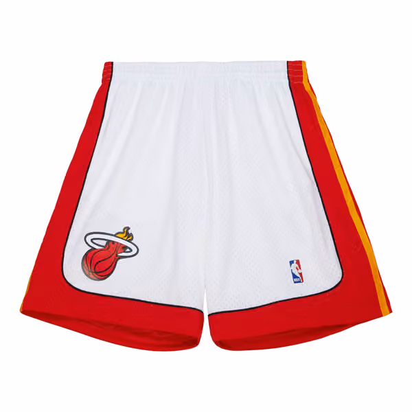 Miami Heat 2005-06 Mitchell & Ness Swingman NBA Shorts White view 1
