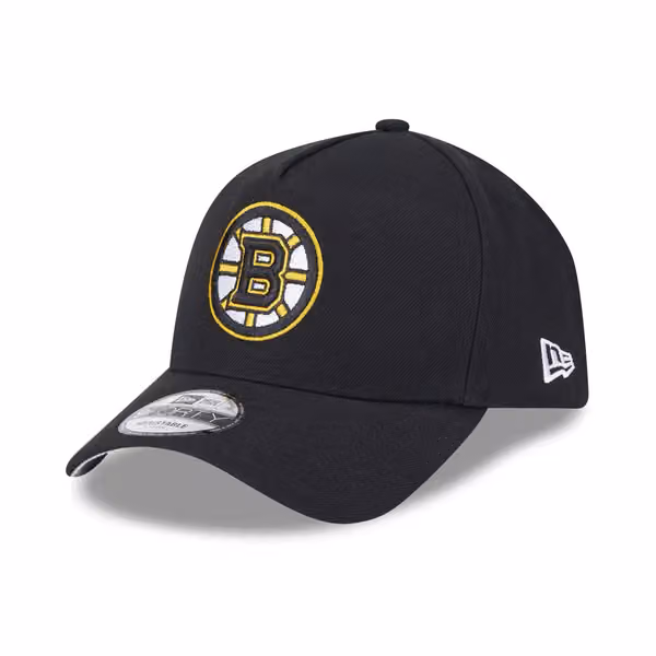 Boston Bruins New Era 9FORTY A-Frame Trucker NHL Cap Black product photo