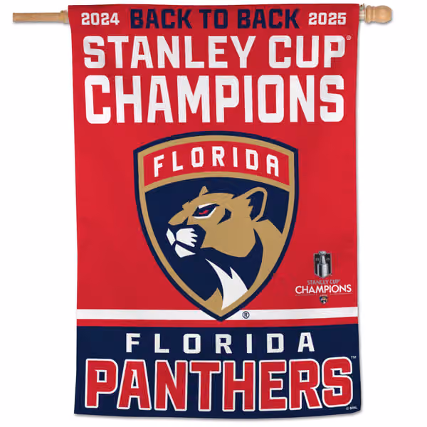Florida Panthers 2025 Stanley Cup Champions Banner Flag view 1