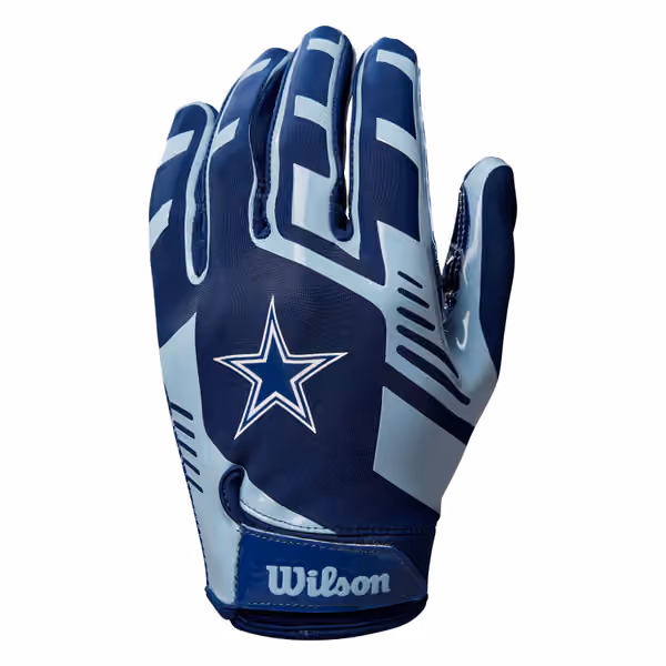 Dallas Cowboys Wilson Stretch-Fit NFL Receivers Gloves view 2