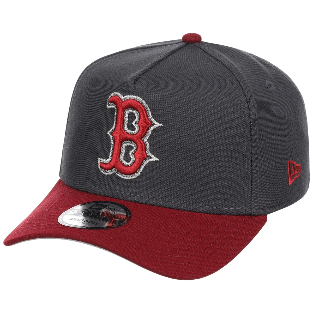 Boston Red Sox MLB Graphite x Cardinal FASHION CORE New Era 9FORTY A-Frame detail view