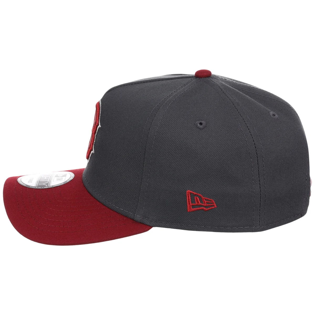 Boston Red Sox MLB Graphite x Cardinal FASHION CORE New Era 9FORTY A-Frame detail view