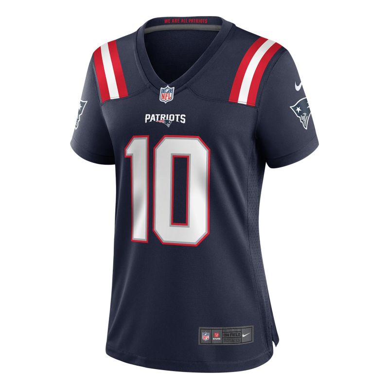 Mac Jones #10 New England Patriots Nike Game NFL Jersey Navy (WOMEN'S) view 2