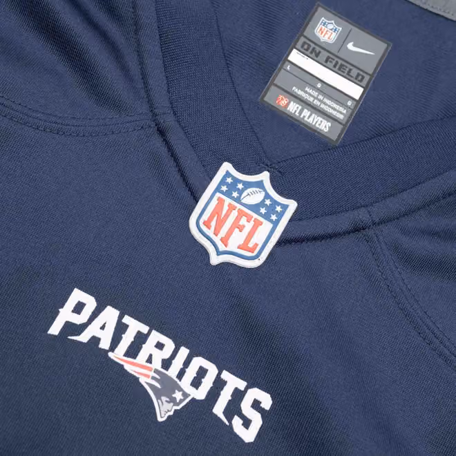 Mac Jones #10 New England Patriots Nike Game NFL Jersey Navy (WOMEN'S) view 5
