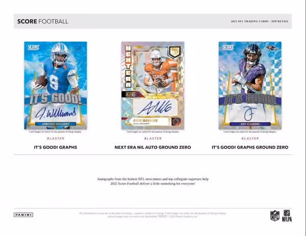 2025 Panini Score Football NFL Retail Box view 4