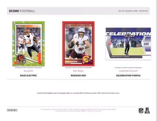 2025 Panini Score Football NFL Retail Box view 2