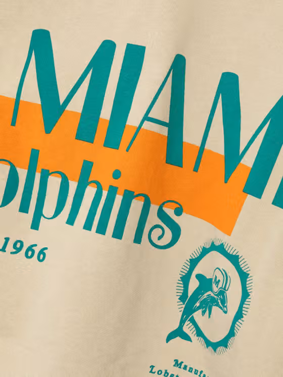 Miami Dolphins L&L '76 Classics NFL Hoodie Beige view 4