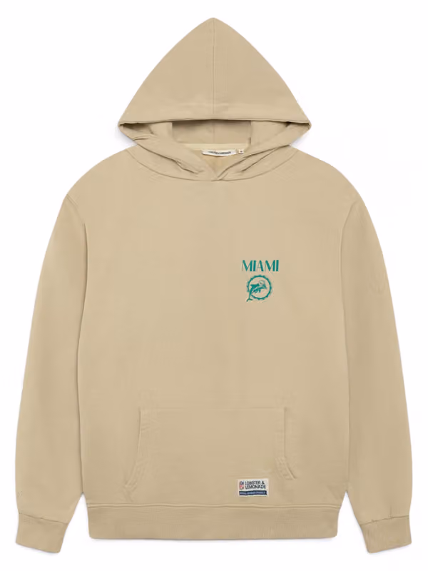 Miami Dolphins L&L '76 Classics NFL Hoodie Beige view 2