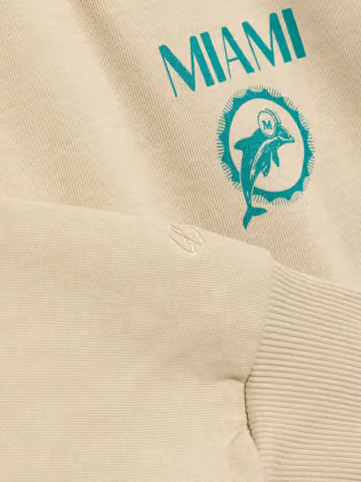 Miami Dolphins L&L '76 Classics NFL Hoodie Beige view 3