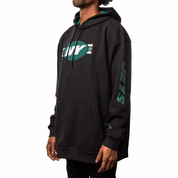 New York Jets 2023 Sideline New Era NFL Hoodie Black view 3