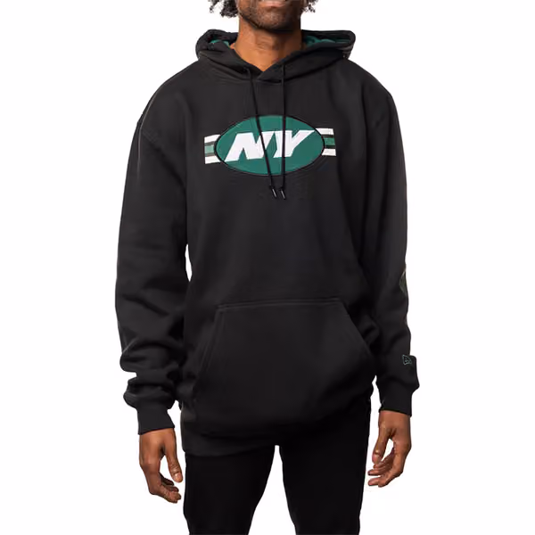 New York Jets 2023 Sideline New Era NFL Hoodie Black view 1