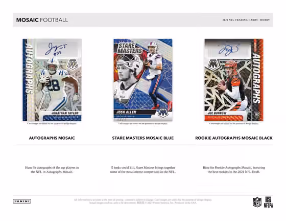 2021 Panini Mosaic Football Hobby Box NFL view 3