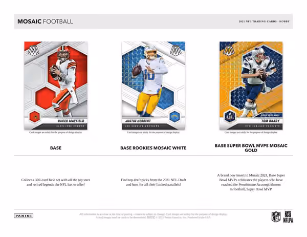 2021 Panini Mosaic Football Hobby Box NFL view 2
