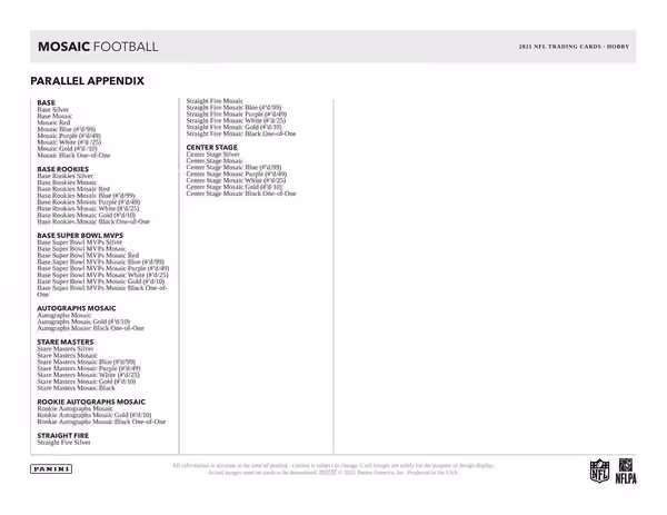2021 Panini Mosaic Football Hobby Box NFL view 6