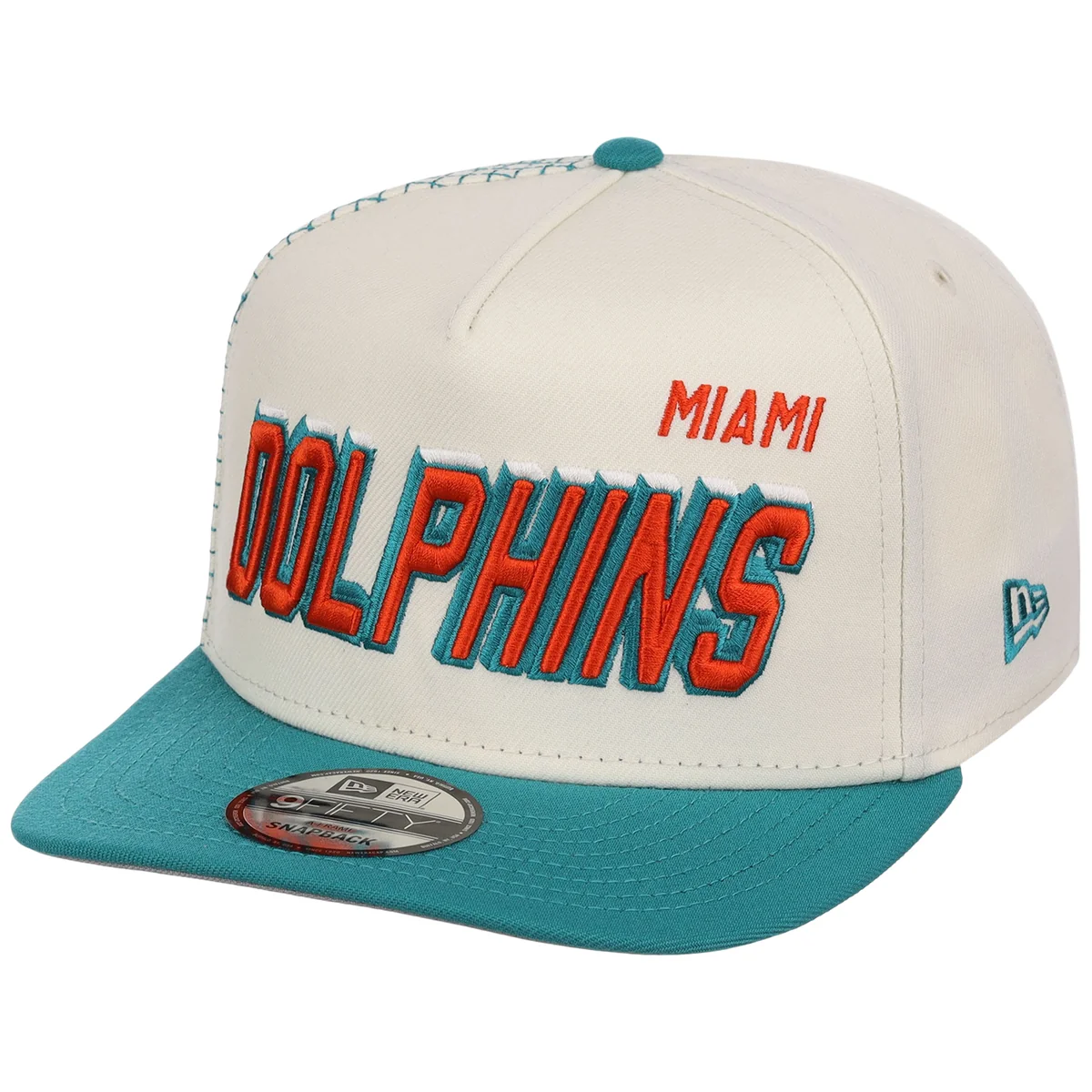 Miami Dolphins NFL Gridlock New Era 9FIFTY A-Frame detail view