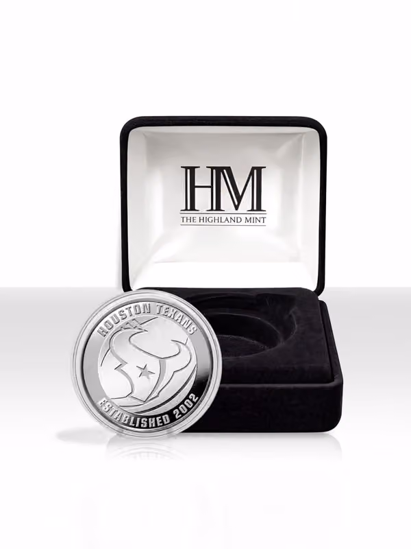 Houston Texans Silver Plated 2026 NFL Game Flip Coin view 2