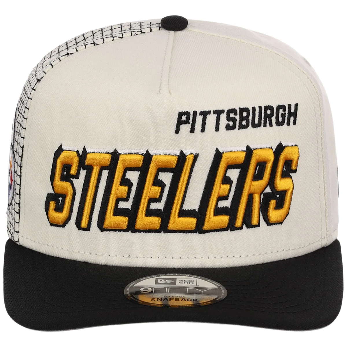 Pittsburgh Steelers NFL Gridlock New Era 9FIFTY A-Frame detail view