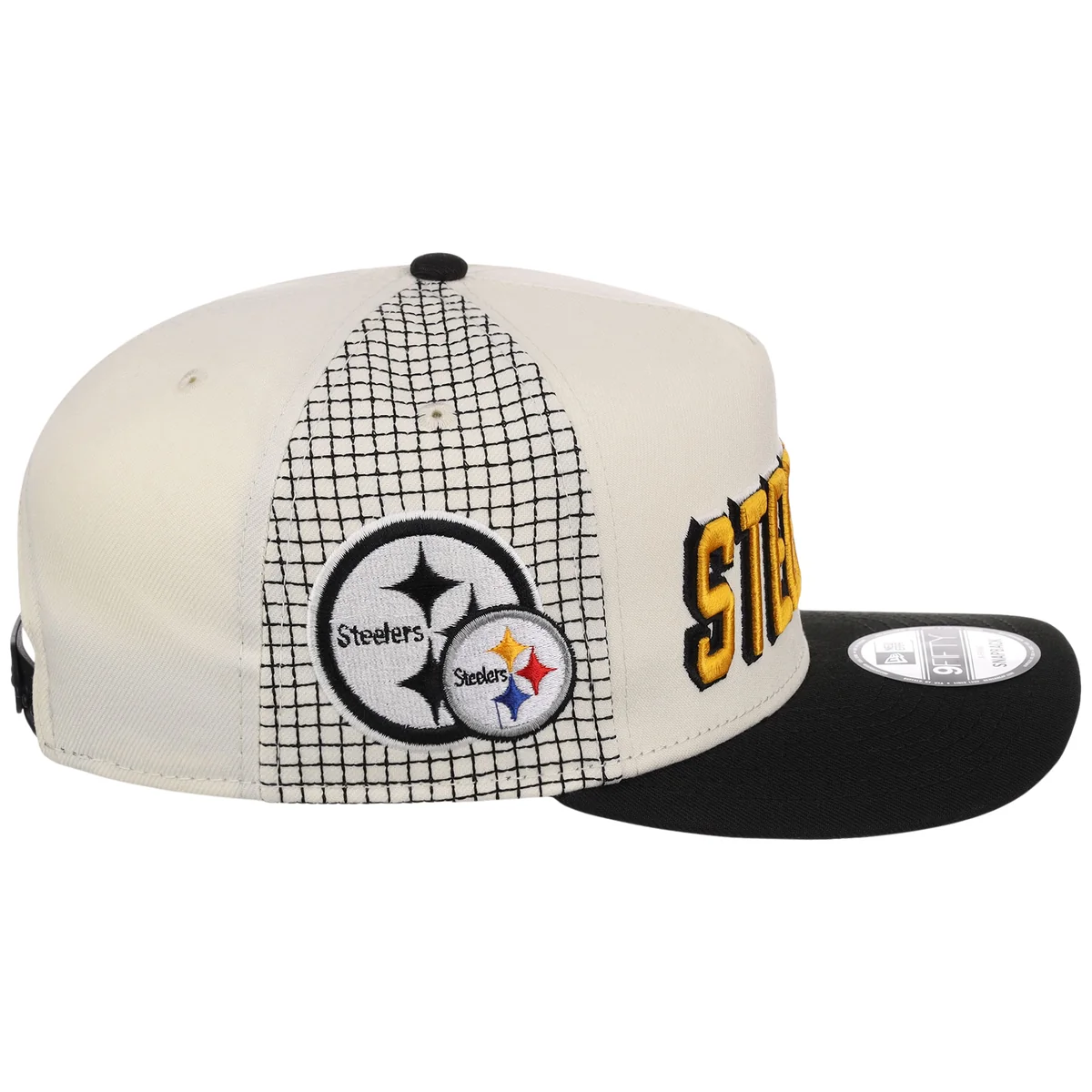 Pittsburgh Steelers NFL Gridlock New Era 9FIFTY A-Frame detail view