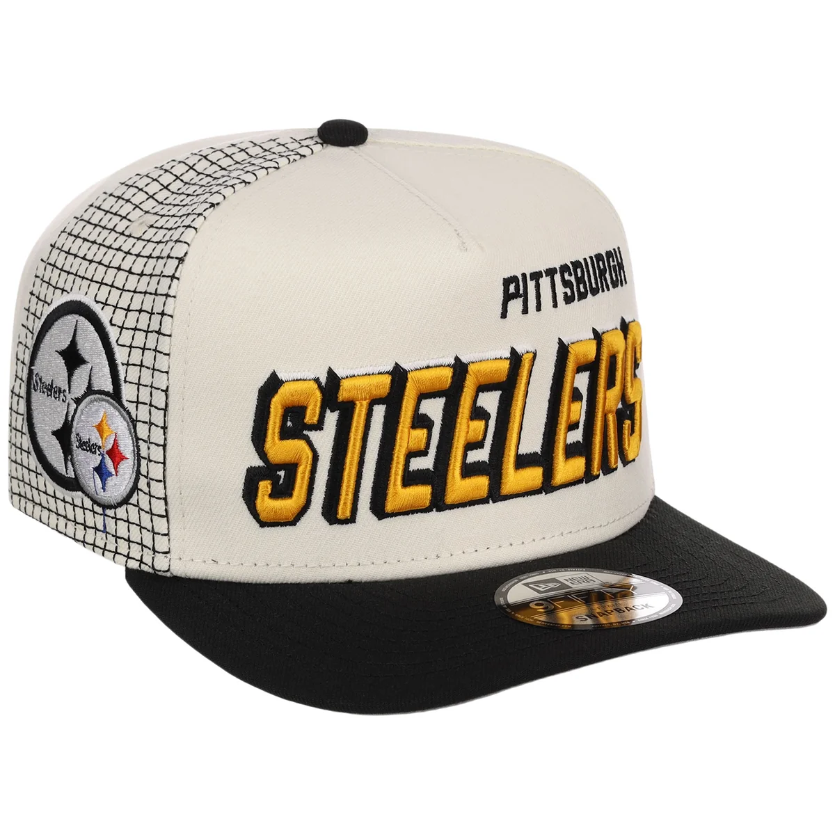 Pittsburgh Steelers NFL Gridlock New Era 9FIFTY A-Frame front view