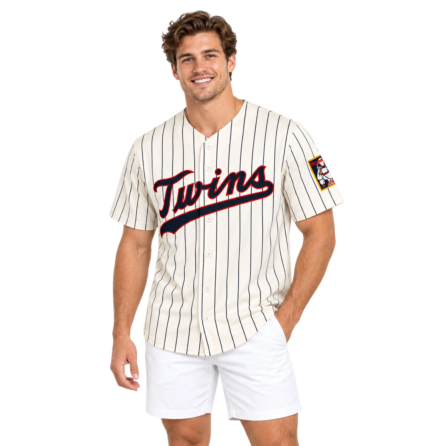 Minnesota Twins Retro Pinstripe Jersey 2026 Bold Cream