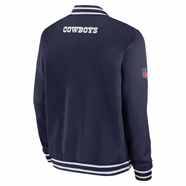 Dallas Cowboys NFL Sideline Nike Coach Bomber Jacket view 3
