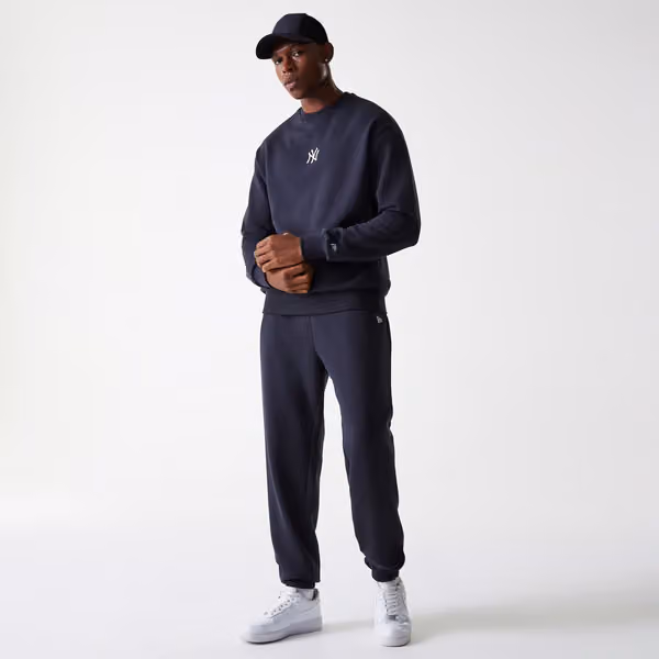 New York Yankees Small Logo Crewneck MLB Sweatshirt Navy view 7