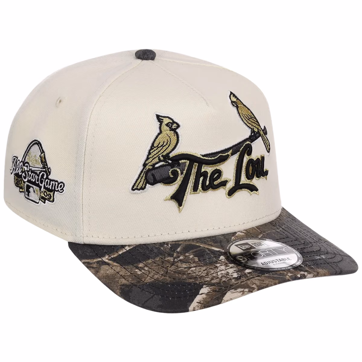 St. Louis Cardinals MLB Black Realtree Chrome New Era 9FORTY front view