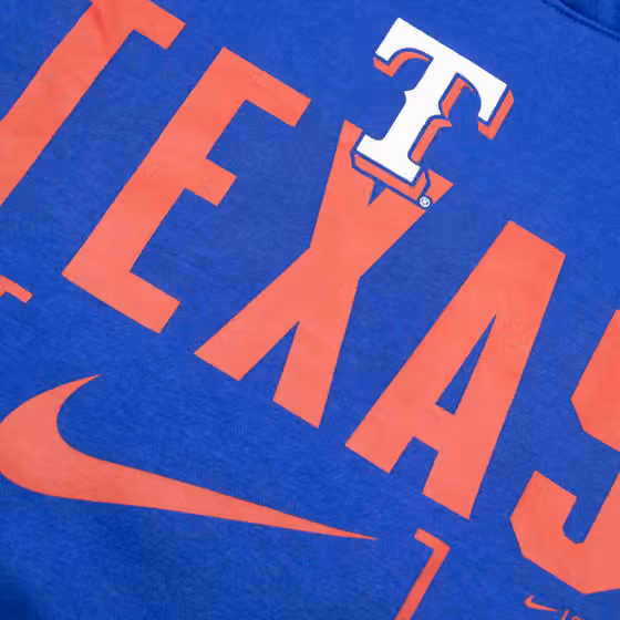 Texas Rangers Nike Club Slack MLB Hoodie Blue view 3