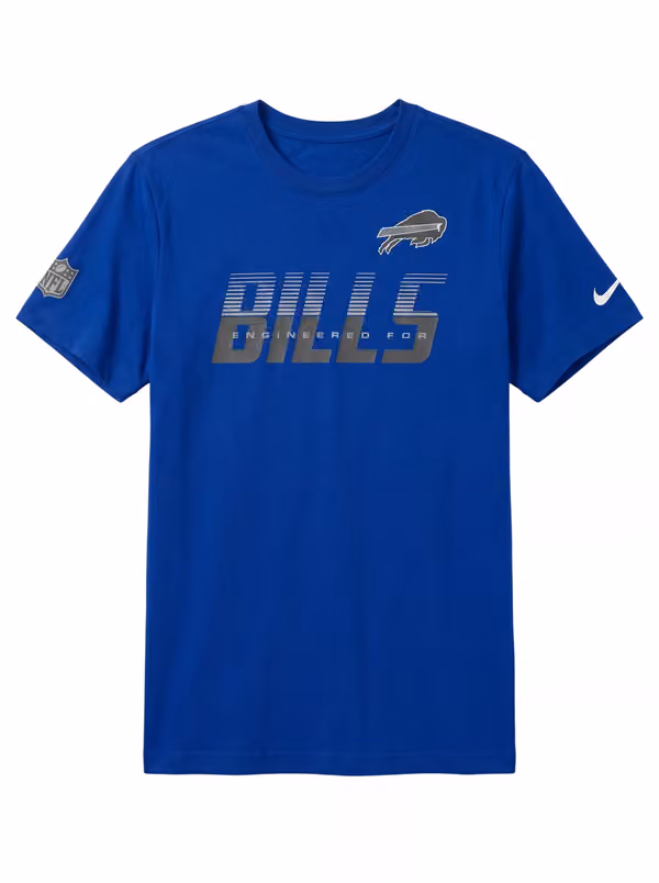 Buffalo Bills 2026 NFL Sideline Team Issue Dri-Fit T-Shirt Blue view 1
