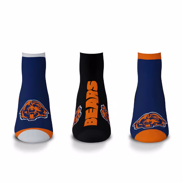 Chicago Bears No Show NFL Socks 3-Pack view 2