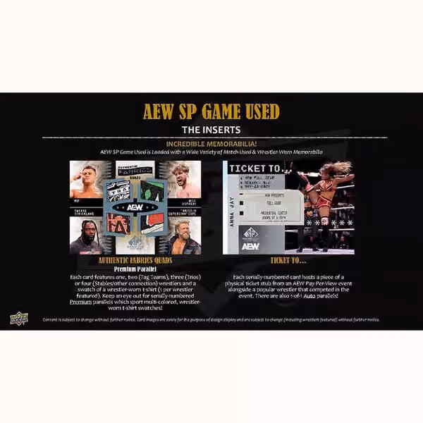 2025 Upper Deck AEW SP Game Used All Elite Wrestling Hobby Box view 3