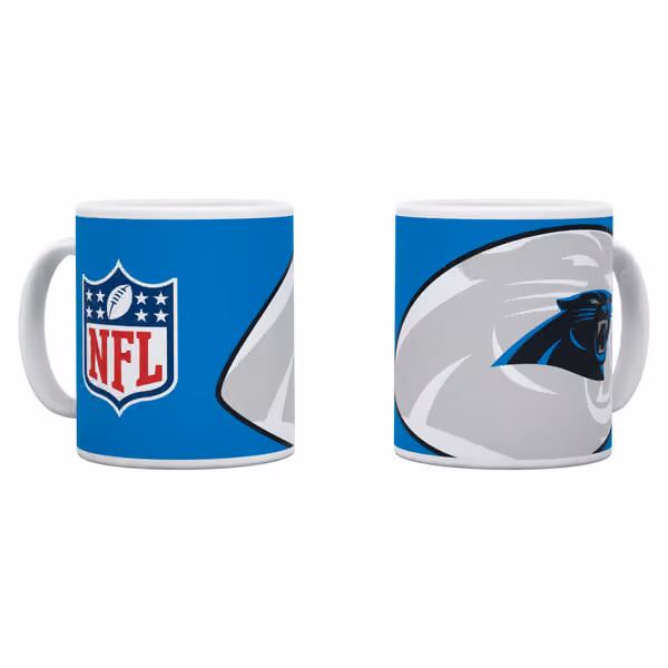 Carolina Panthers Shadow Logo & Shield NFL Mug (330 ml) view 1