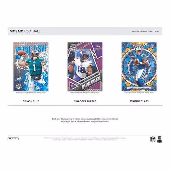 2023 Panini Mosaic Football NFL Hobby Box view 3