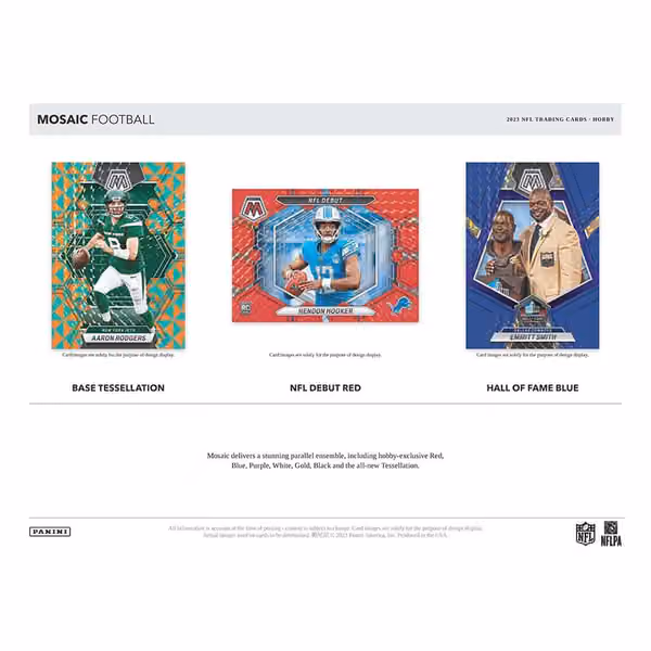 2023 Panini Mosaic Football NFL Hobby Box view 2