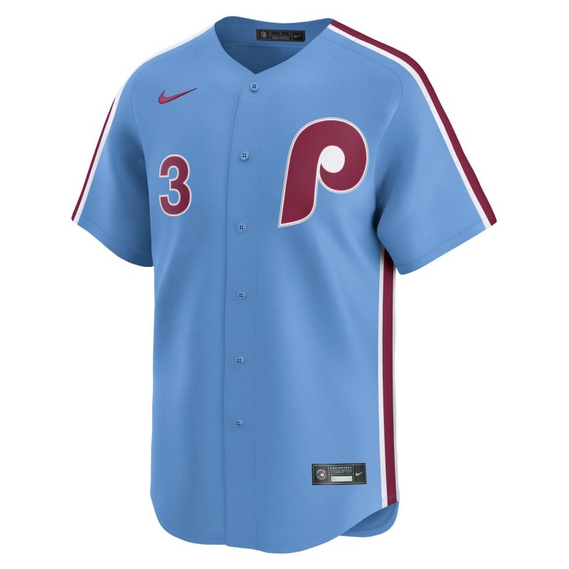 Bryce Harper #3 Philadelphia Phillies Nike Limited MLB Jersey Blue view 2