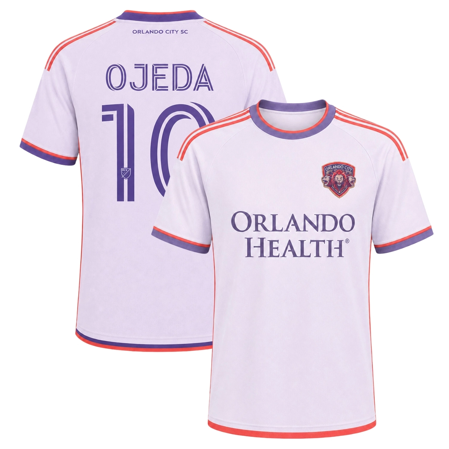 Orlando City Martin Ojeda Jersey Vibrant White Purple Style