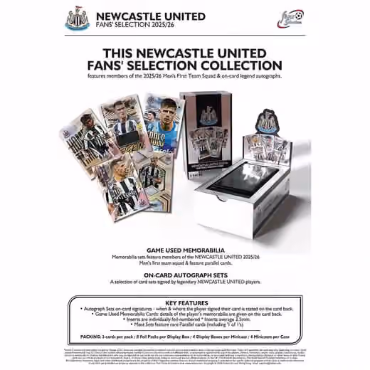 2025/26 Futera Newcastle United Fan's Selection Hobby Box view 2