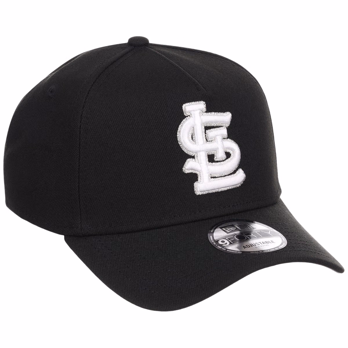 St. Louis Cardinals MLB Black x White FASHION CORE New Era 9FORTY A-Frame front view