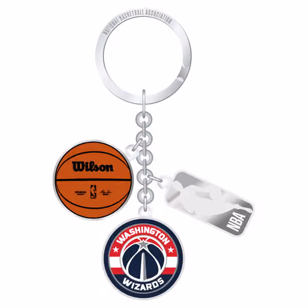Washington Wizards NBA Charm Key Ring view 1