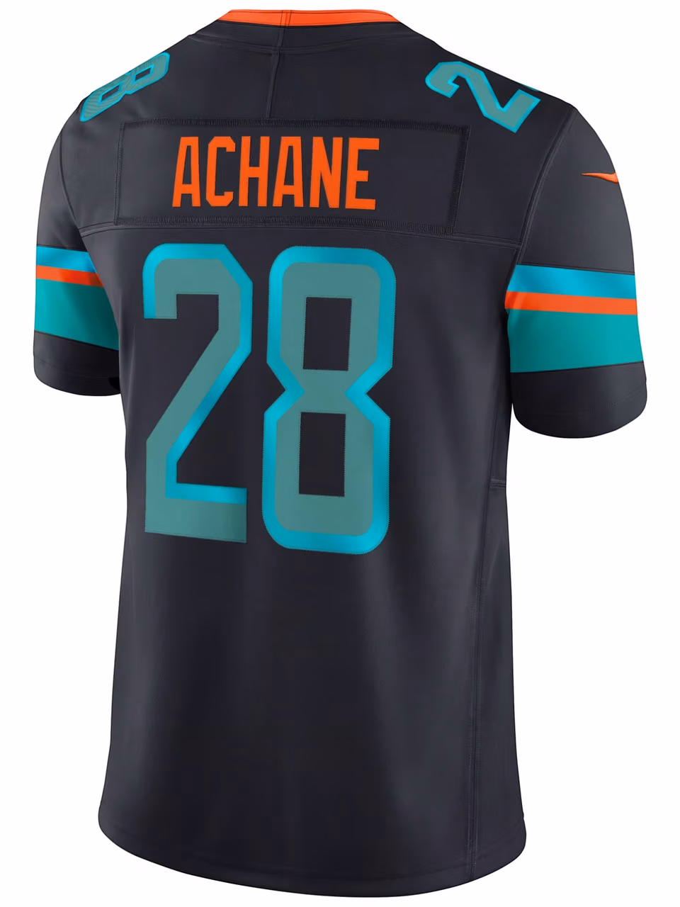 De'Von Achane #28 Miami Dolphins Rivalries Stitched Limited NFL Jersey Navy view 3