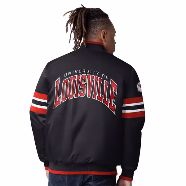 Louisville Cardinals Starter Scout Varsity NCAA Jacket Black view 2