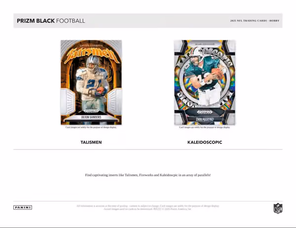 2025 Panini Prizm Black Football NFL Hobby Box view 3